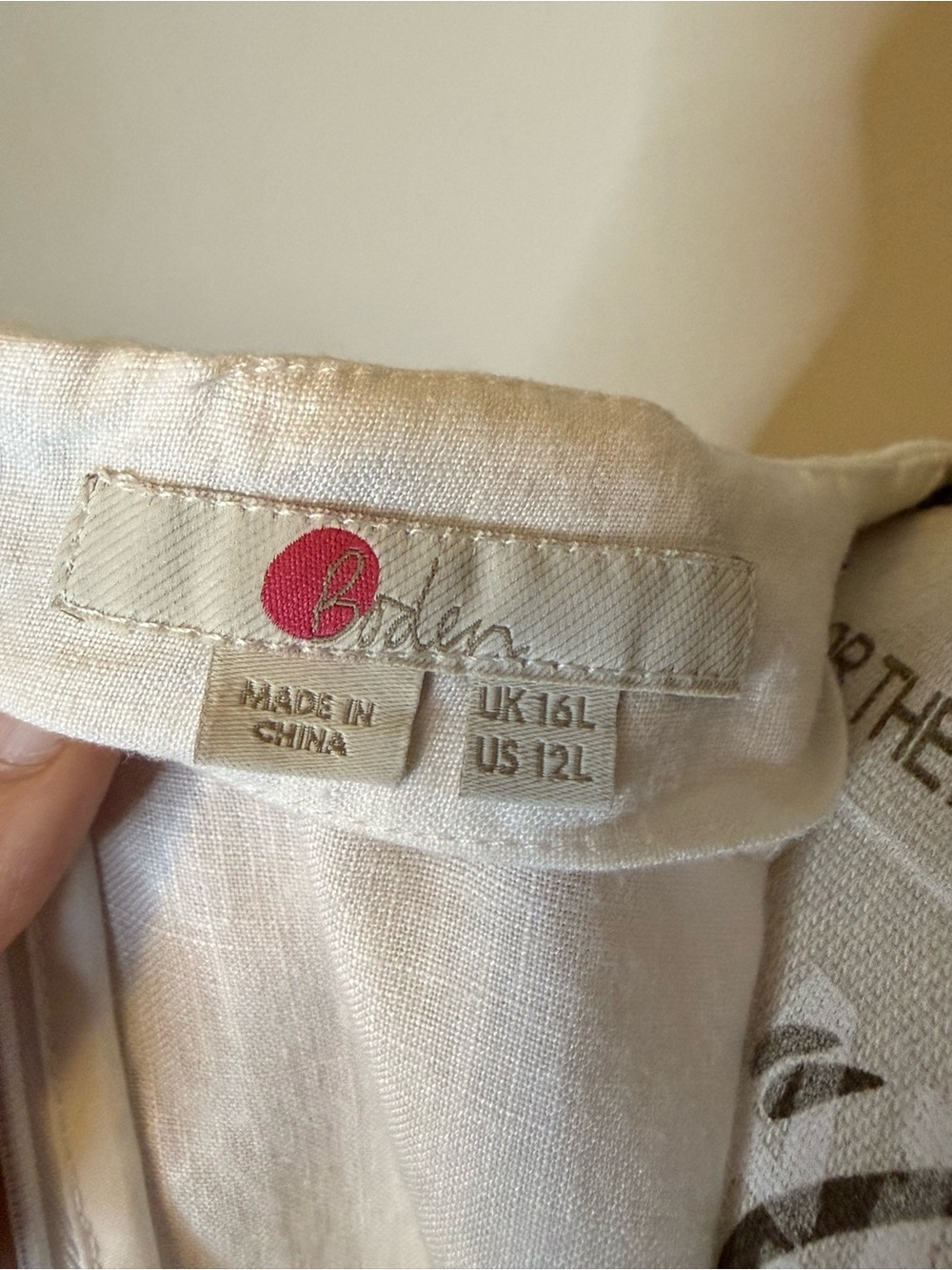 Boden White Linen Midi Dress with Pink, Yellow & Blue Embroidery - Size 12 - Picture 2 of 10